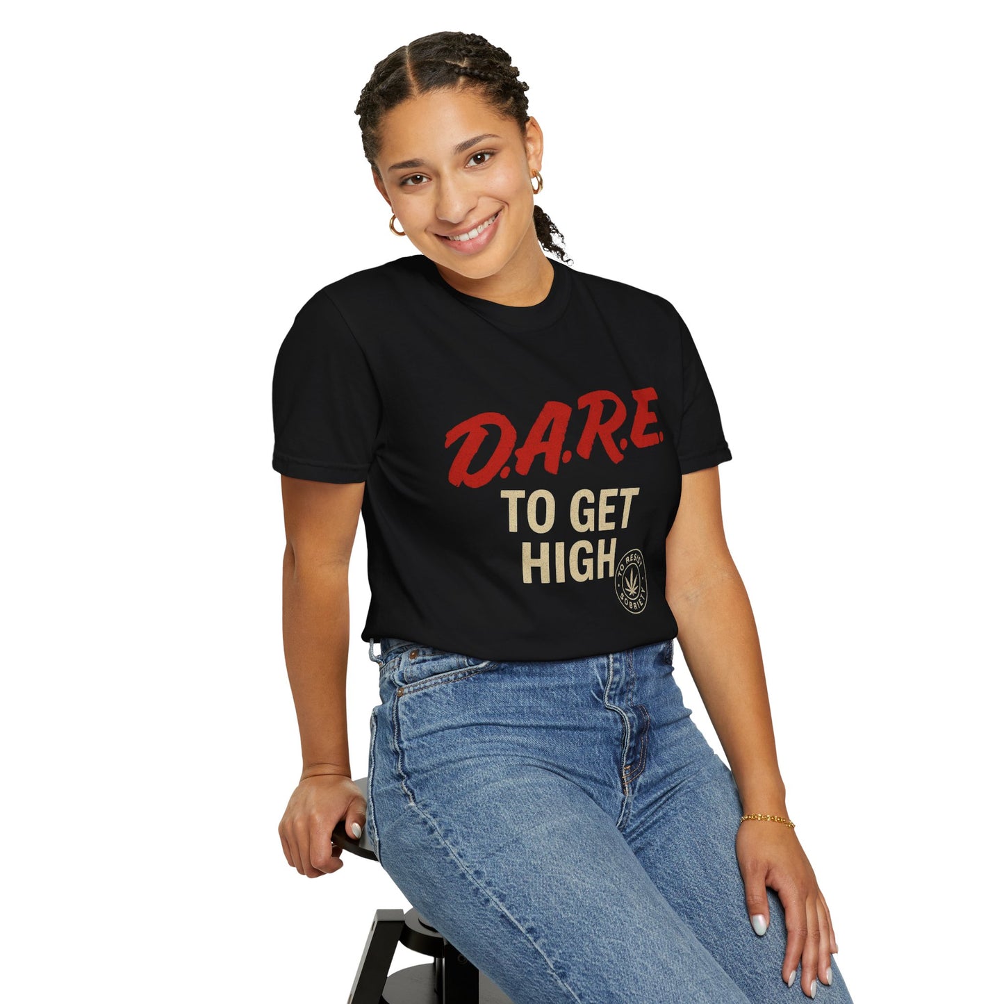 D.A.R.E. Unisex Garment-Dyed T-Shirt - Casual Streetwear, Trendy Apparels, Gift for Friends, Graphic Tee, Summer Fashion