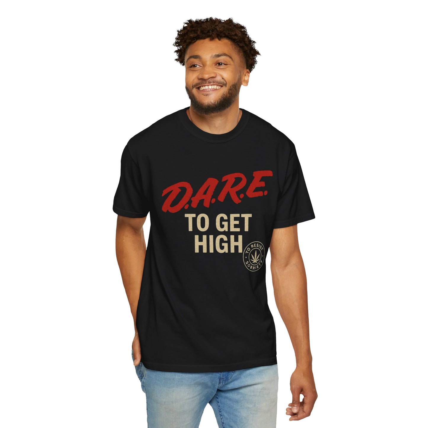 D.A.R.E. Unisex Garment-Dyed T-Shirt - Casual Streetwear, Trendy Apparels, Gift for Friends, Graphic Tee, Summer Fashion