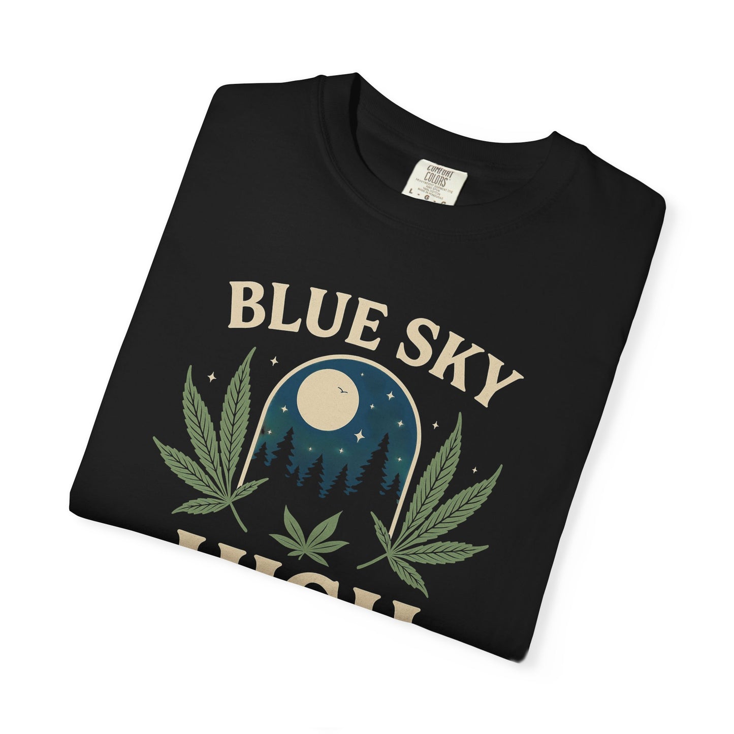 Relaxed Eco-Friendly T-Shirt, 'Blue Sky High' Graphic Tee, Unisex Casual Wear, Summer Vibe Shirt, Gift for Nature Lovers