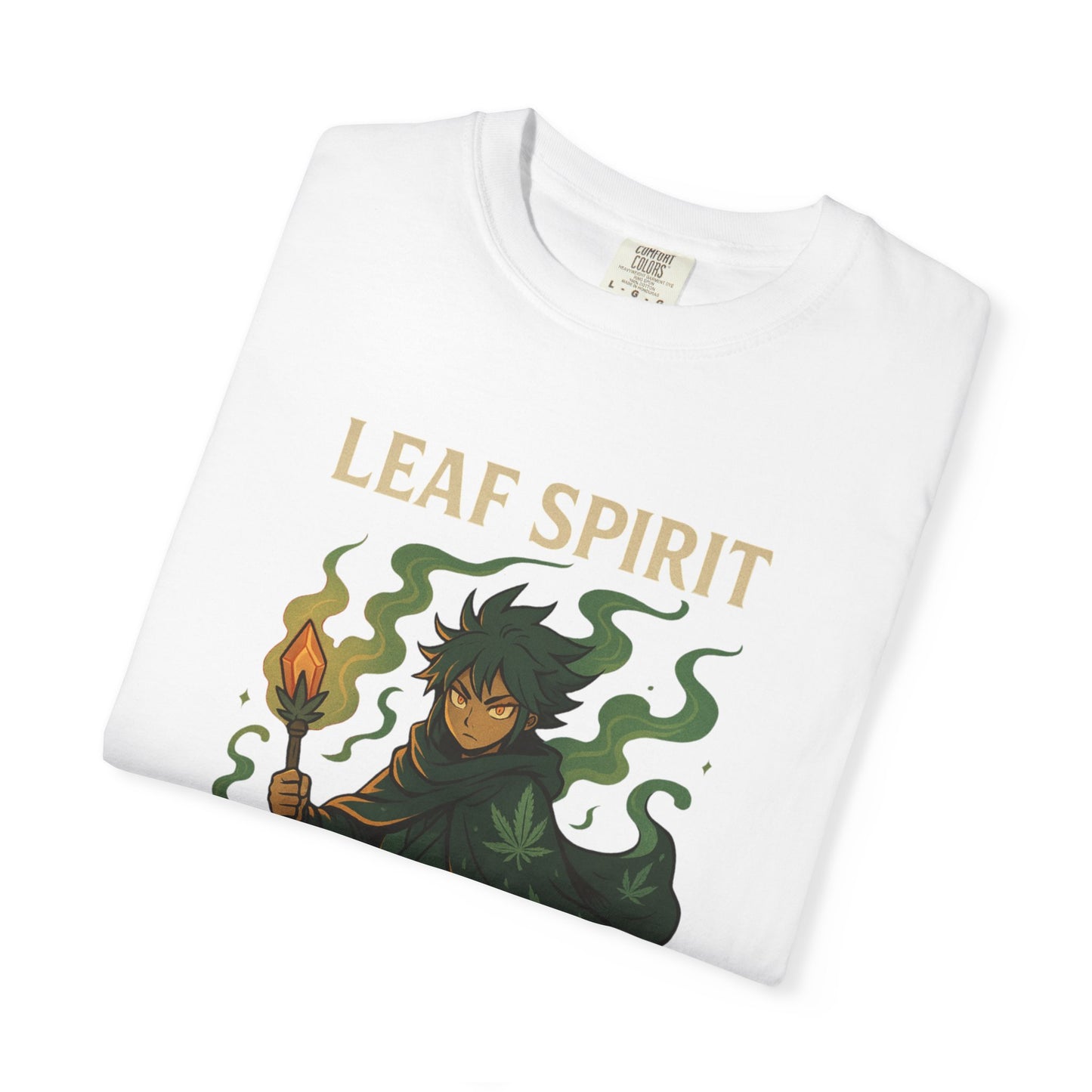 Leaf Spirit Unisex Garment-Dyed T-Shirt | Power Level Balanced | Casual Wear, Gift for Nature Lovers, Eco-Friendly Fashion, Unique Tee