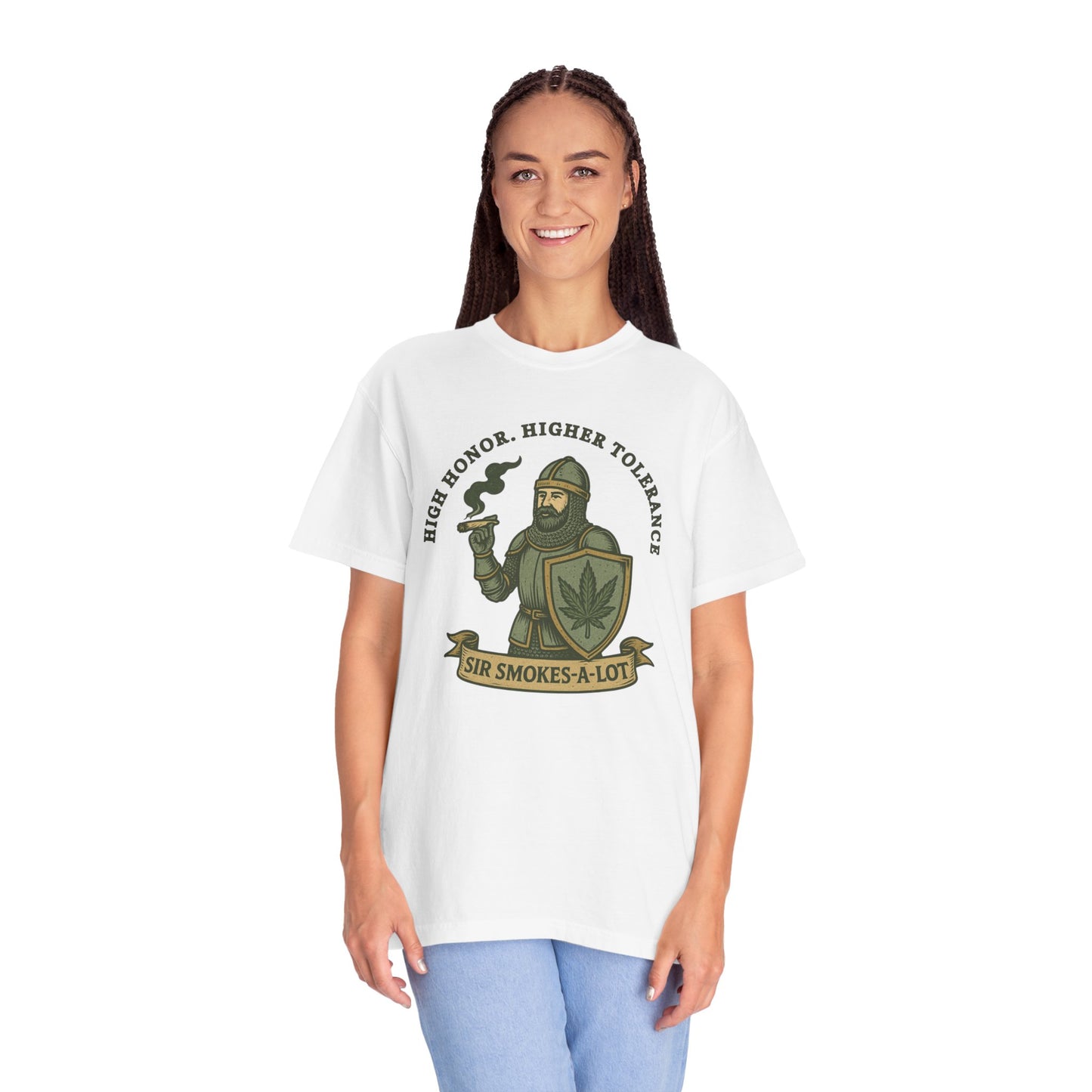Humorous Cannabis-Themed T-Shirt, Sir Smokes-A-Lot Tee, Unisex Graphic Tee, Funny Marijuana Shirt, Gift for Stoners
