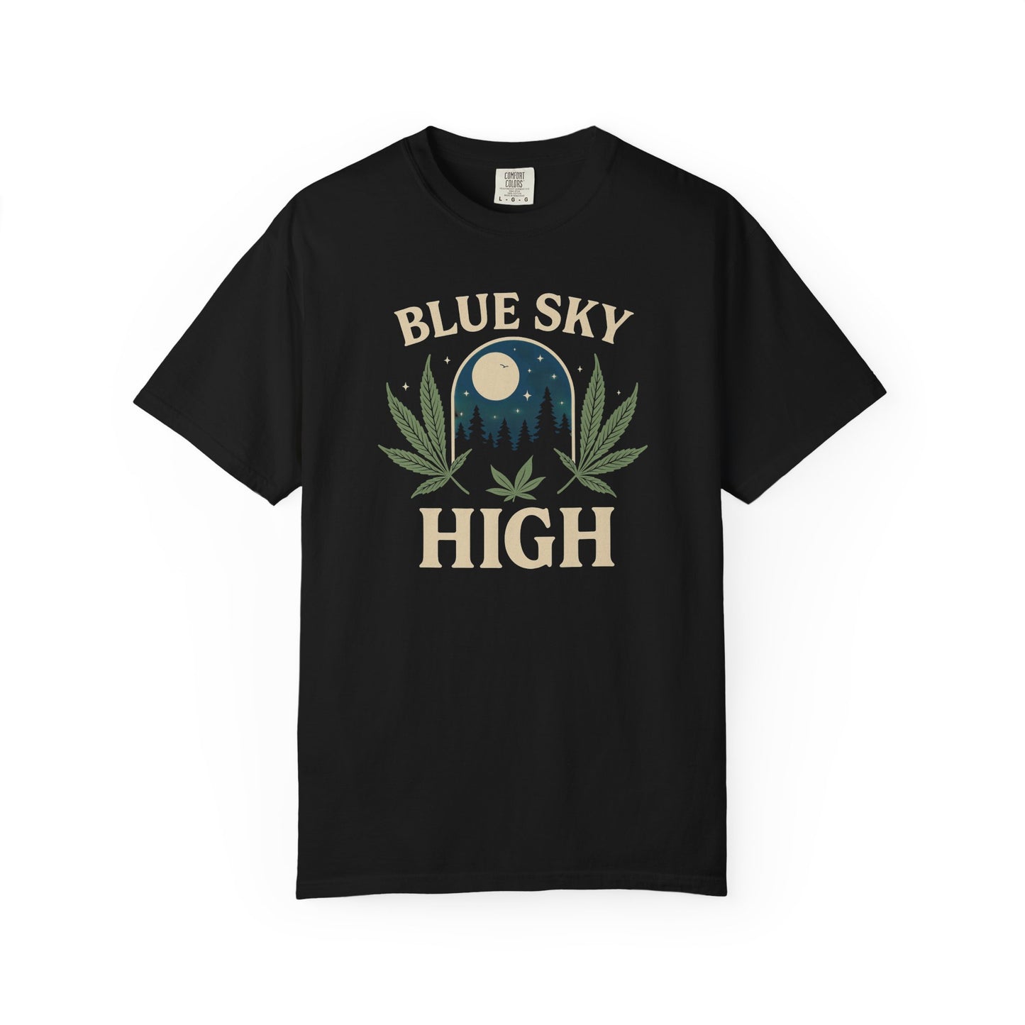 Relaxed Eco-Friendly T-Shirt, 'Blue Sky High' Graphic Tee, Unisex Casual Wear, Summer Vibe Shirt, Gift for Nature Lovers