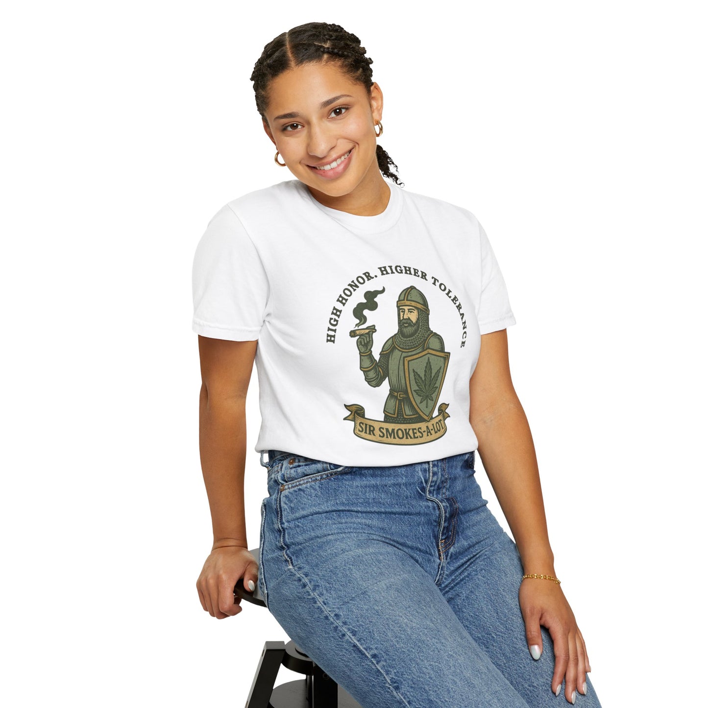Humorous Cannabis-Themed T-Shirt, Sir Smokes-A-Lot Tee, Unisex Graphic Tee, Funny Marijuana Shirt, Gift for Stoners
