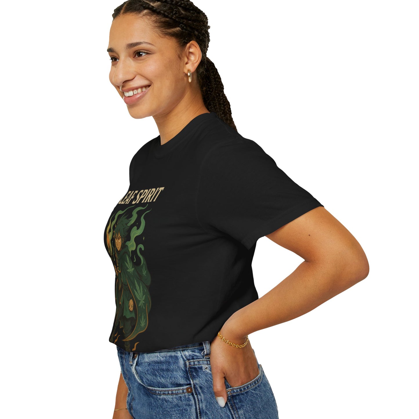 Leaf Spirit Unisex Garment-Dyed T-Shirt | Power Level Balanced | Casual Wear, Gift for Nature Lovers, Eco-Friendly Fashion, Unique Tee
