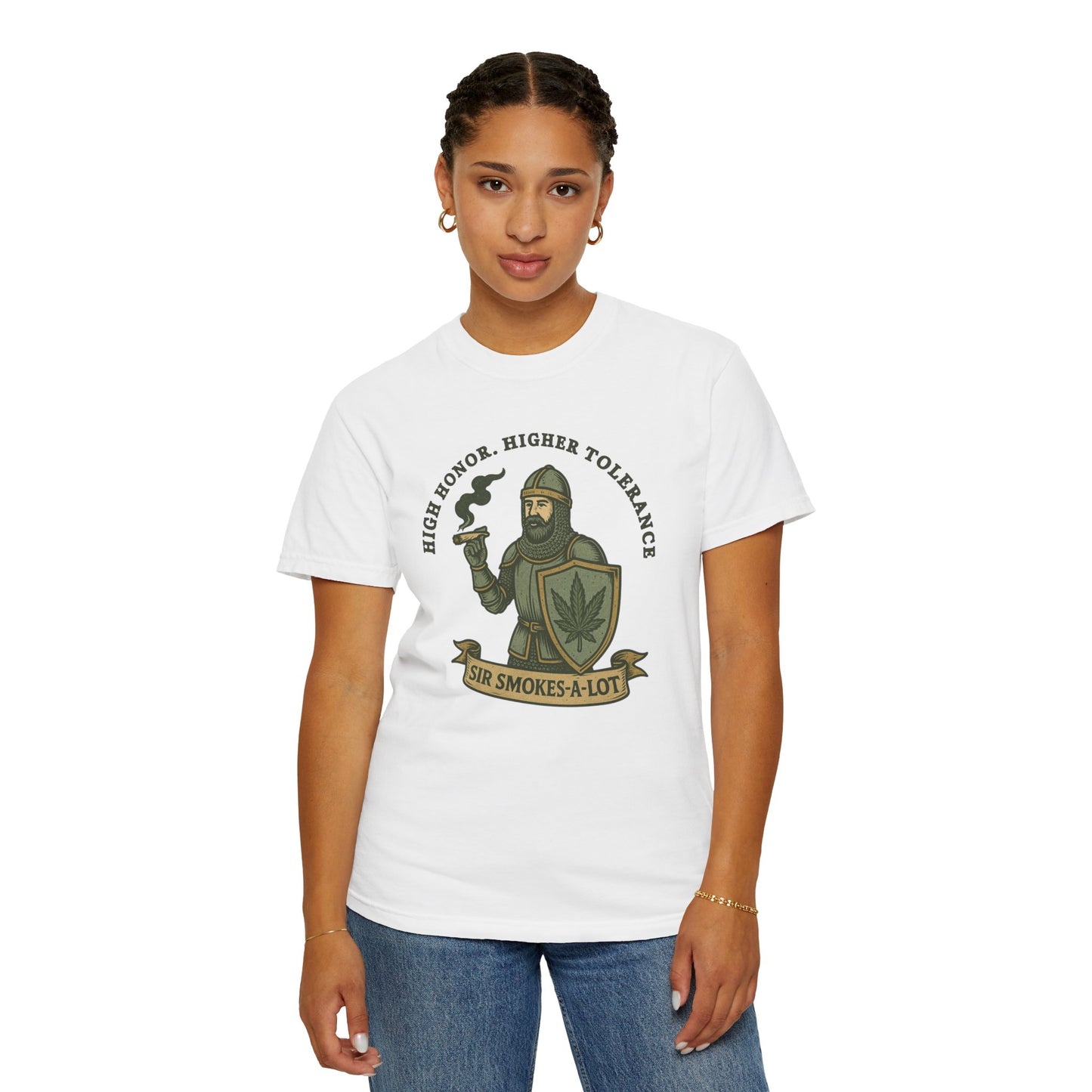 Humorous Cannabis-Themed T-Shirt, Sir Smokes-A-Lot Tee, Unisex Graphic Tee, Funny Marijuana Shirt, Gift for Stoners