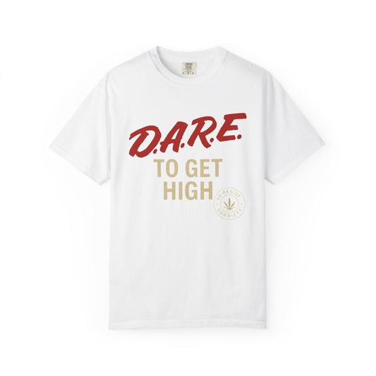 D.A.R.E. Unisex Garment-Dyed T-Shirt - Casual Streetwear, Trendy Apparels, Gift for Friends, Graphic Tee, Summer Fashion