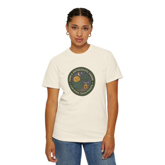 Certified Couch Potato T-Shirt, Relaxed Fit Tee for Homebodies, Perfect Gift for Plant Lovers and Casual Days
